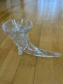 Váza broušené sklo - roh
