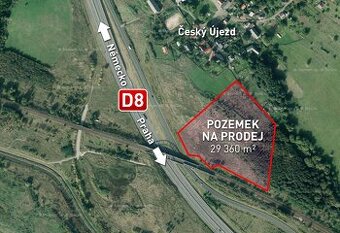 Prodám pozemek u dálnice D8,  29 360m2