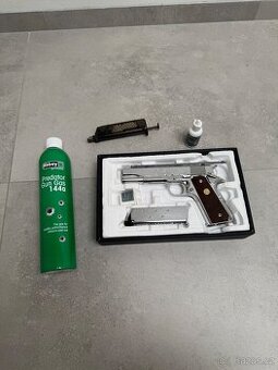 Plynový Colt Government Mark IV Series 70, Nickel Finish - 1