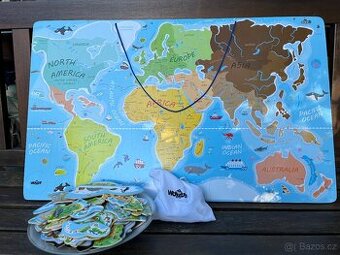 Woody magnetická mapa