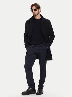 BUGATTI  PÁNSKÝ ZIMNÍ STYLOVÝ LONG KABÁT-BUNDA BLACK XL