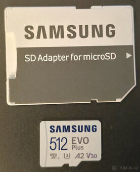 Samsung EVO Plus microSDXC 512 GB, kvalitní paměťová karta