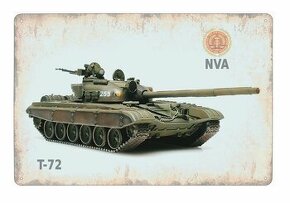 plechová cedule - tank T-72 (Východní Německo)
