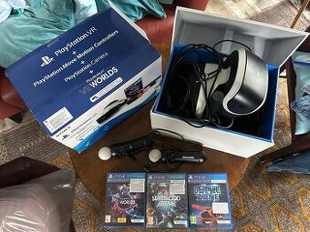 Playstation VR + 3 hry + Move ovladače