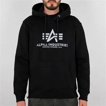 ALPHA-INDUSTRIES PÁNSKÁ STYLOVÁ BLACK MIKINA l(l-xl)💪🏽