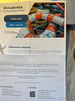 Vstupenka Aquapalace Praha