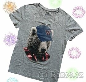 Pěkné tričko s medvědem vel-146/152
