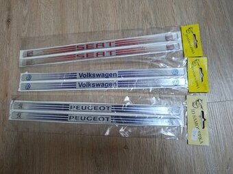 3D samolepky na prahy auta - Seat, Volkswagen, Peugeot