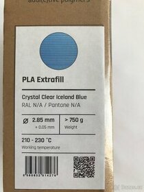 Filament PLA 2,85mm, třpytivá modrá