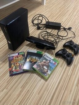 XBOX 360 slim + Kinect a 5 HER (Při rychlém jednání sleva)