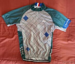 Cyklistický dres CRAFT šedá/zelená