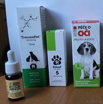 CBD olej Releaf 5 for Pets, TraumaPet stoma AG a další