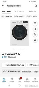 Sušička LG 8kg nová