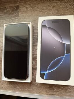 iPhone 16 Pro 128 GB černý titán + ochranný kryt a sklo