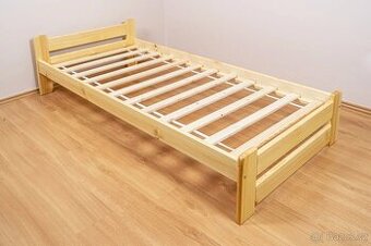 Postel z borovice 90x200cm + matrace a rošt