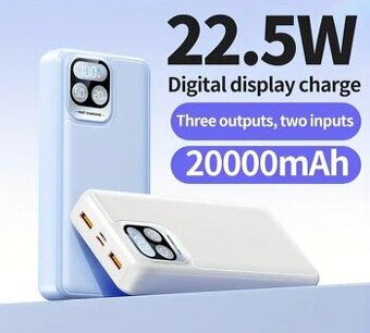 Powerbanka-rychlonabíječka 20.000mAh pro iOS-Android-W. NOVÁ