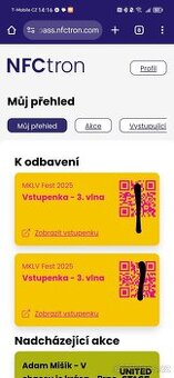 MKLV fest Mikulov 2 vstupenky