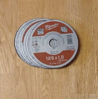 Milwaukee řezné kotouče 125x1
