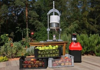 Půjčím set na moštování (lis na ovoce + drtič + vložka)