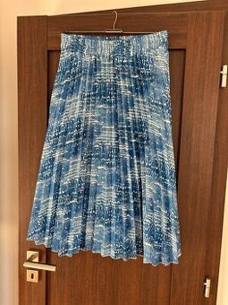 Dámská letní skládaná dlouhá sukně, modro- bílá, Hybrid, S/M