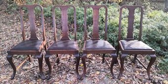 Starožitné 4x kožené židle