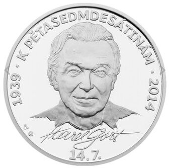 Stříbrná medaile Karel Gott proof - mince