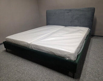 Nová šedozelená postel 180 manšestr komplet