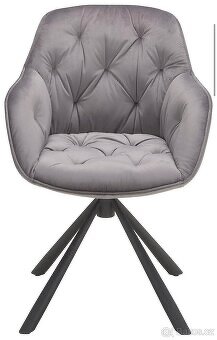 Otočné křeslo/židle Premium Living EILEEN šedá - nové