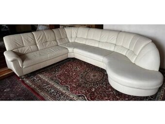 Rohová kožená sedací souprava, 3302