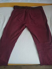Pánské červené kalhoty H&M vel. L SLIM FIT - 1