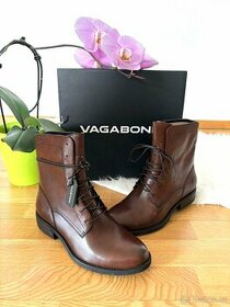 VAGABOND luxusní nové kožené boty 38 hnědé