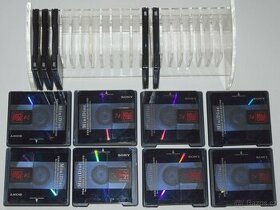 MD minidisk box/stojan na 20x MD minidisc, + MD media SONY 7