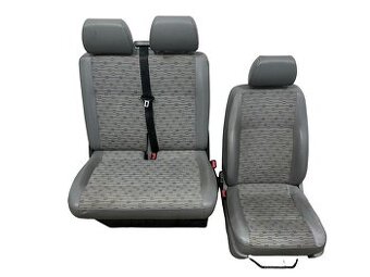 Sedačky šedá kůže látka VW Transporter T5 facelift r.v. 2010