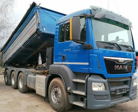 8x4 MAN sklápěč EUR6 čelo plachta