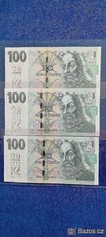 100 Kč s přítiskem UNC