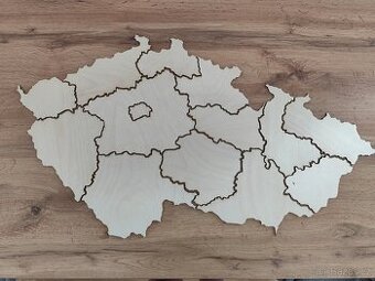 Gravirovana mapa ČR 80x45cm
