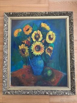 Obraz Ria Pštrosová, Slunečnice olej 70x60