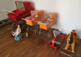 Kočárek/kočárky, houpací kůň/koně - retro