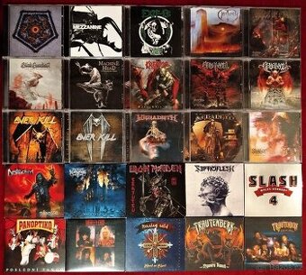 25x METALOVÉ CD (IRON MAIDEN, CAVALERA, MEGADETH, SLIPKNOT..