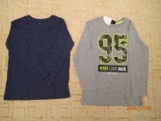 2x nové triko s dlouhým rukávem vel. 116/122