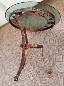 Konferenční stolek sklo - kov. - 1