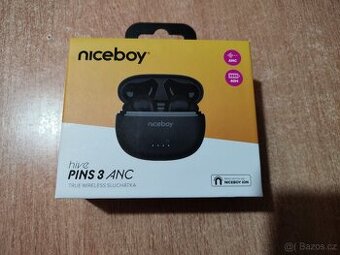 Sluchátka Niceboy HIVE Pins ANC 3 černá barva