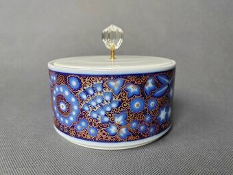 Vynikající porcelánová šperkovnice Hutschenreuther Kobalt