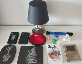 Lampička Ikea kryt na telefon pumpička obal cd obraz mýdla
