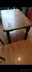 Dubový stůl a židle