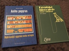 Egyptské hieroglyfy a Aniho papyrus - cena za vše