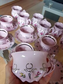 13ks Růžový porcelán H&C