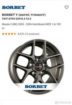 Borbet Y Mat titan Mazda