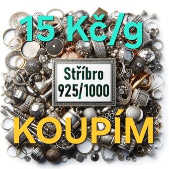 Koupím stříbro - 15 Kč/gram