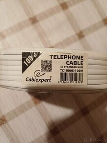 Telefoní kabel 4 žíly bílý 100m - 1